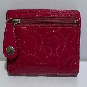 COACH Pink Patent Leather Mini Wallet